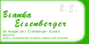 bianka eisenberger business card